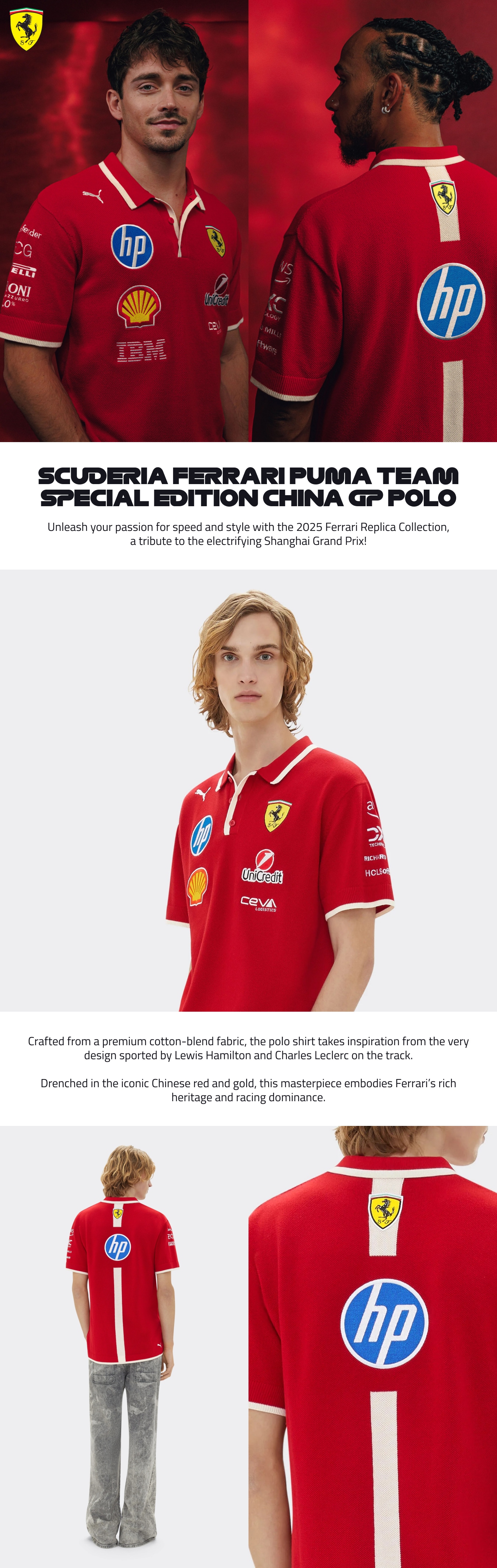 Scuderia Ferrari Puma Team Knitted Polo - Red